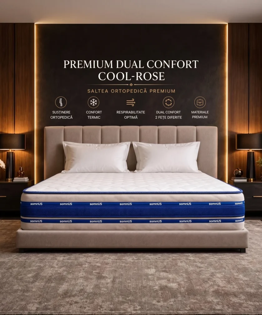 Saltea Ortopedica somnUS Royal, Dual Confort Cool-Rose, 180x200x 28 cm 7 Saltea Ortopedica somnUS Royal Dual Confort Cool Rose 180x200x 28 cm