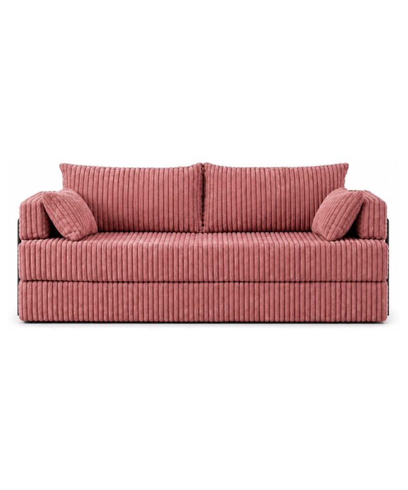 Canapea modulara extensibila somnUS-Tilia, catifea Premium, antiderapanta, 190x82x90cm, Roz - imagine 2