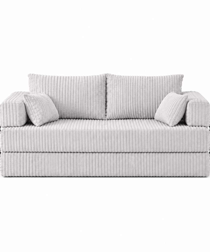 Canapea modulara extensibila somnUS-Tilia, catifea Premium, antiderapanta, 190x82x90cm, Gri Deschis - imagine 2