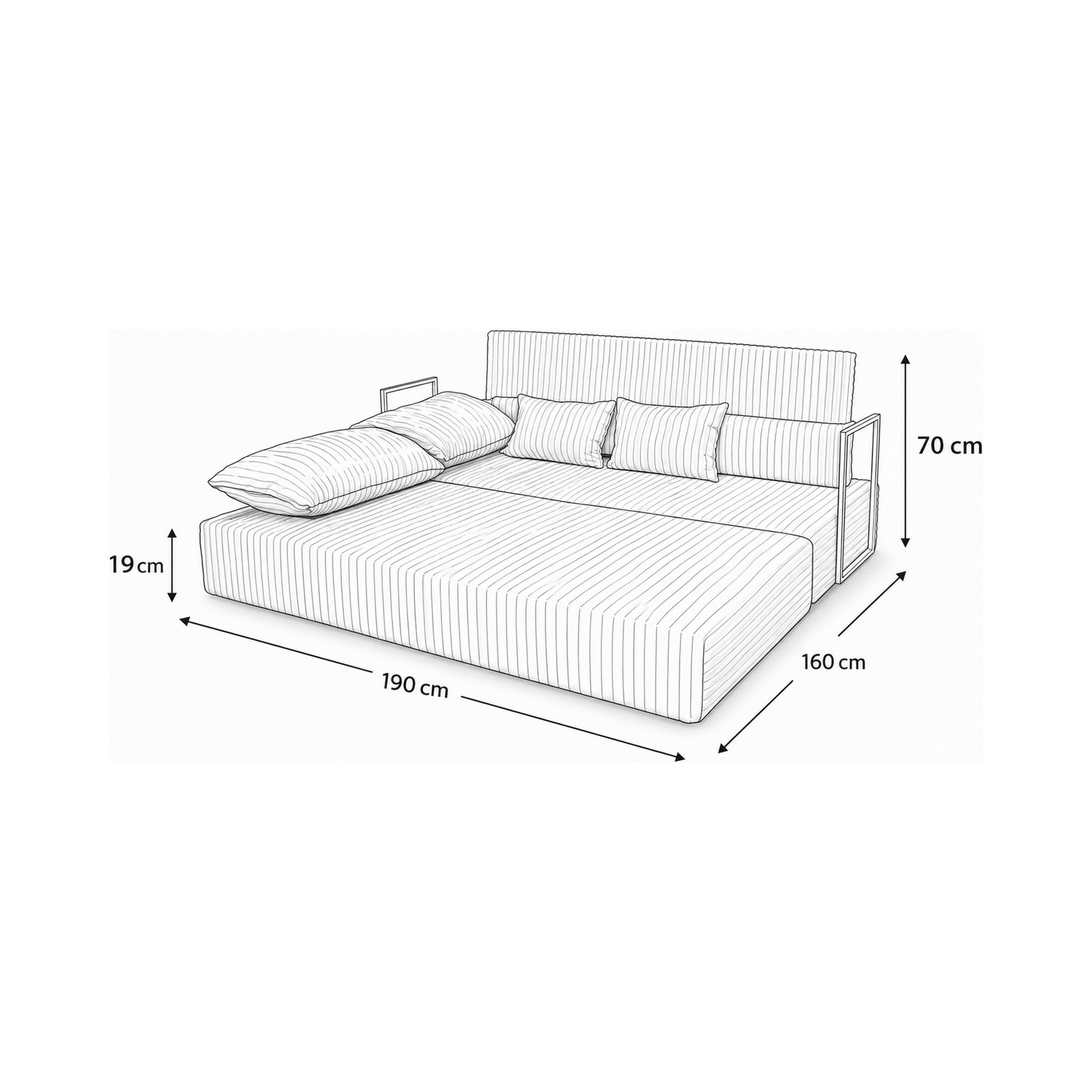 Canapea modulara extensibila somnUS-Tilia, catifea Premium, antiderapanta, 190x82x90cm, Maro 8 Canapea modulara extensibila somnUS-Tilia, catifea Premium, antiderapanta, 190x82x90cm, Maro - imagine 8