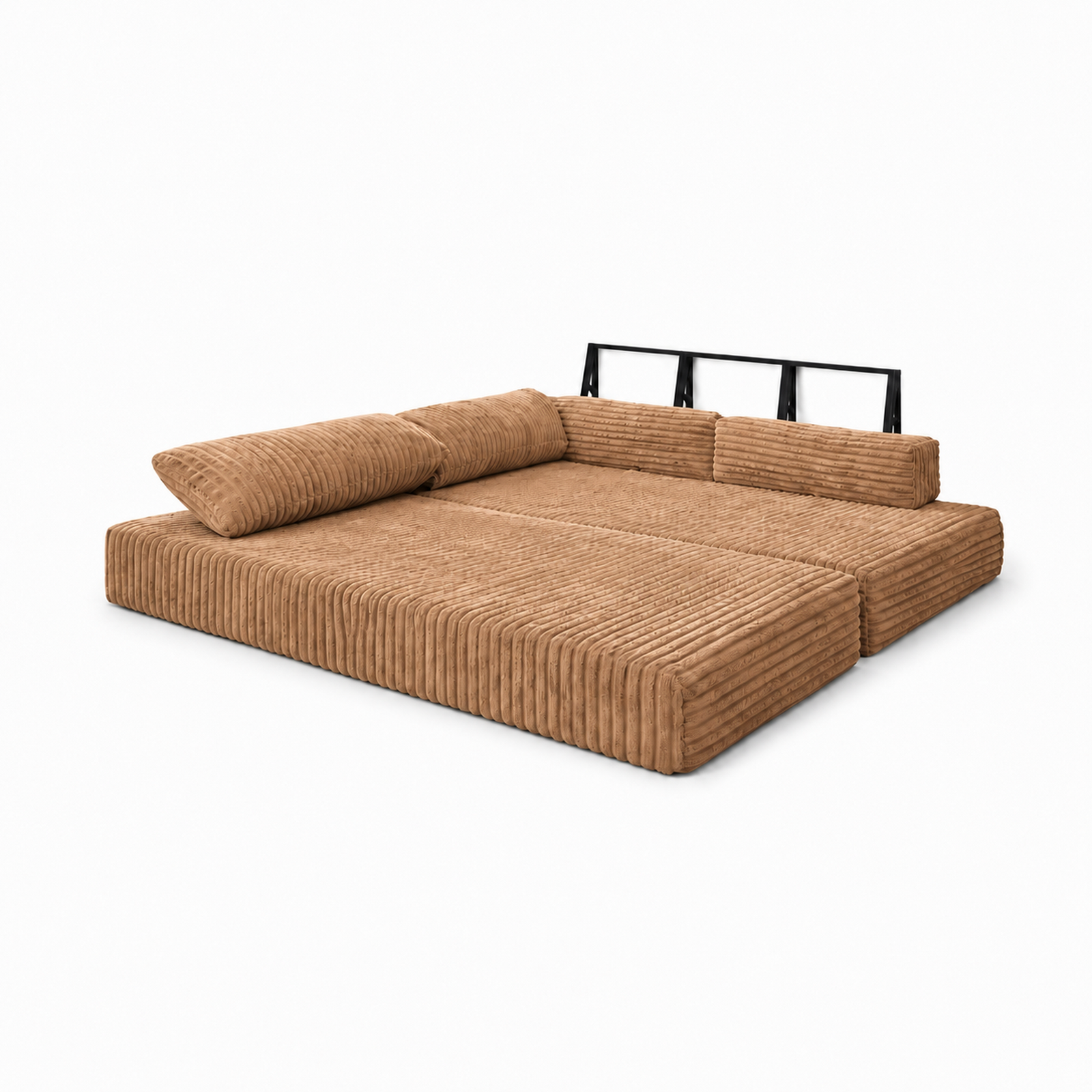Canapea modulara extensibila somnUS-Tilia, catifea Premium, antiderapanta, 190x82x90cm, Maro 5 Canapea modulara extensibila somnUS-Tilia, catifea Premium, antiderapanta, 190x82x90cm, Maro - imagine 5