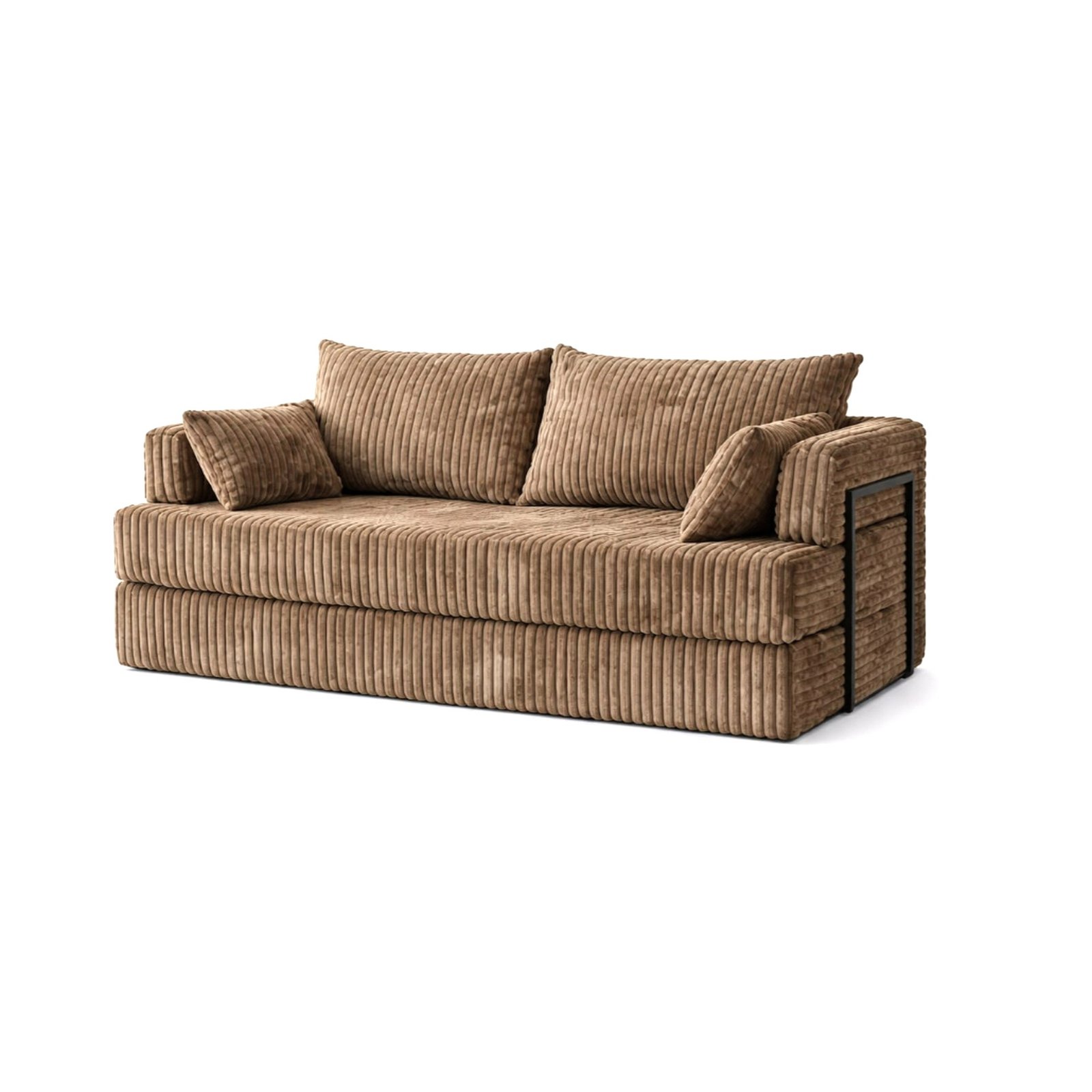 Canapea modulara extensibila somnUS-Tilia, catifea Premium, antiderapanta, 190x82x90cm, Maro 3 Canapea modulara extensibila somnUS-Tilia, catifea Premium, antiderapanta, 190x82x90cm, Maro - imagine 3
