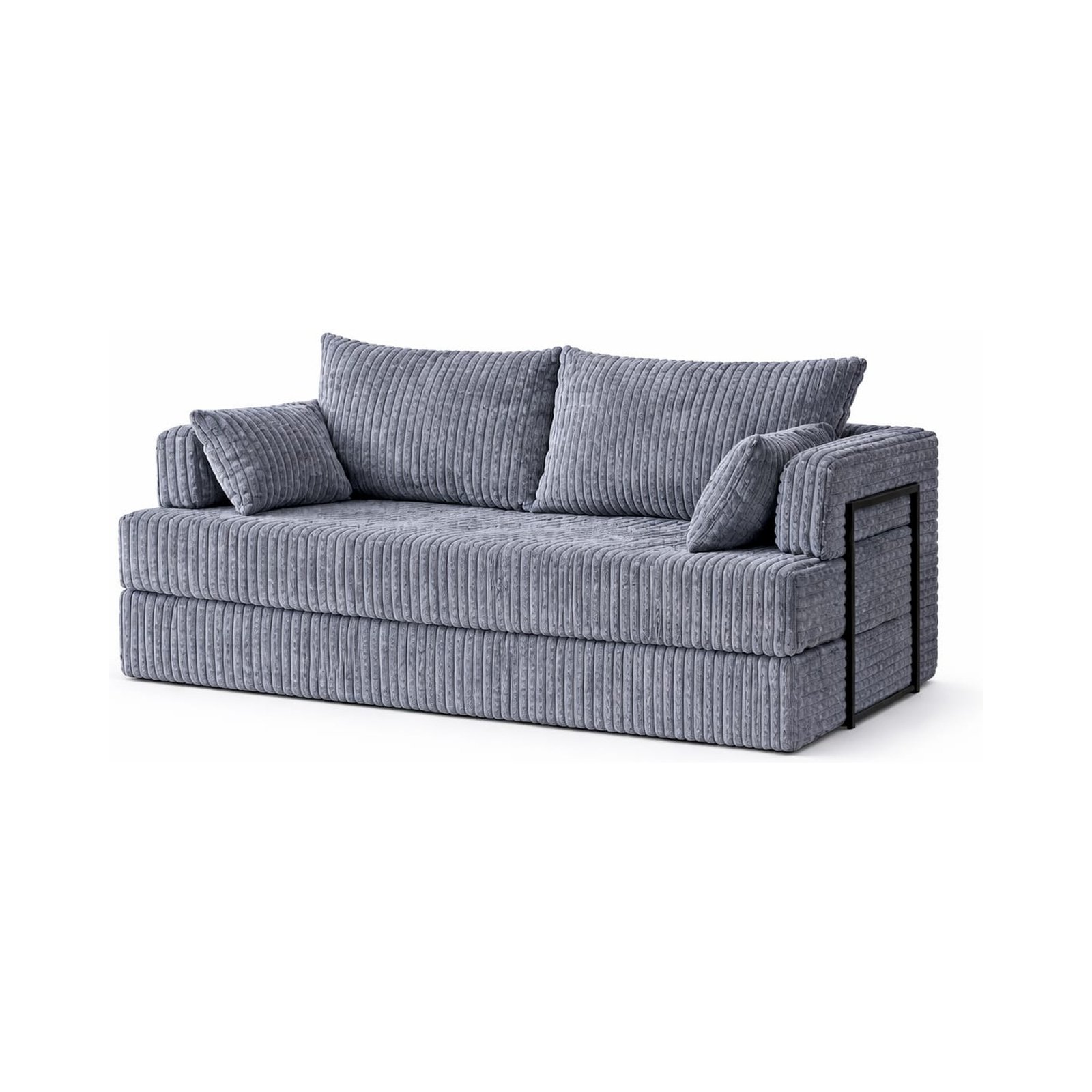 Canapea modulara extensibila somnUS-Tilia, catifea Premium, antiderapanta, 190x82x90cm, Gri Inchis 3 Canapea modulara extensibila somnUS-Tilia, catifea Premium, antiderapanta, 190x82x90cm, Gri Inchis - imagine 3