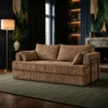 Canapea modulara extensibila somnUS-Tilia, catifea Premium, antiderapanta, 190x82x90cm, Maro