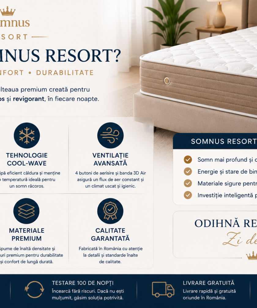 Saltea Ortopedica Somnus Resort, Cool Wave, 180x200 cm 13 Saltea Ortopedica Somnus Resort, Cool Wave, 180x200 cm - imagine 3