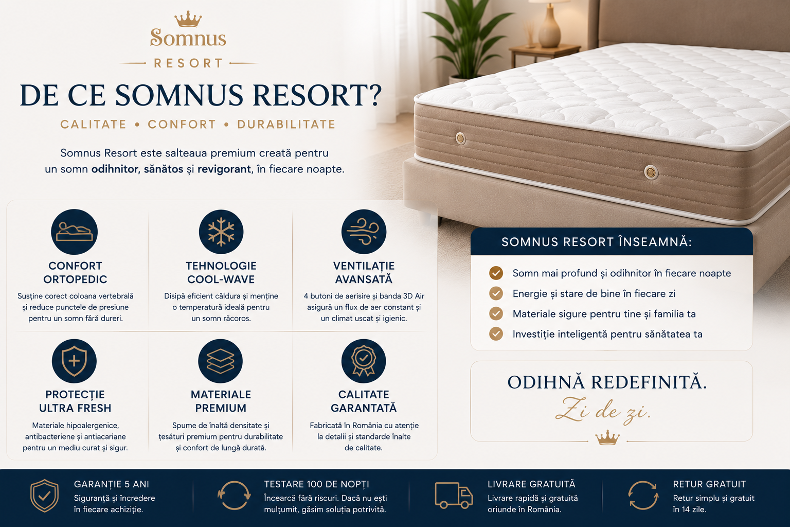 Saltea Ortopedica Somnus Resort, Cool Wave, 180x200 cm 31 resort1 dflnch