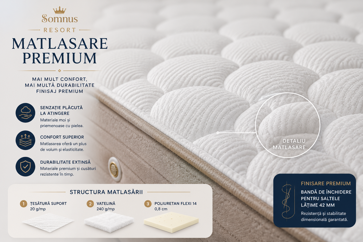 Saltea Ortopedica Somnus Resort, Cool Wave, 180x200 cm 26 resort6 ec5fpa
