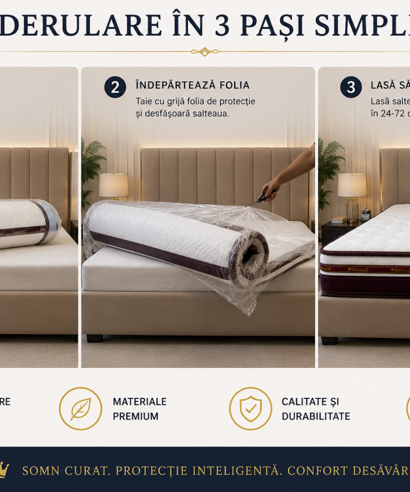 Saltea ortopedica somnUS Premium-Regalo, 160x200x 24cm - imagine 10